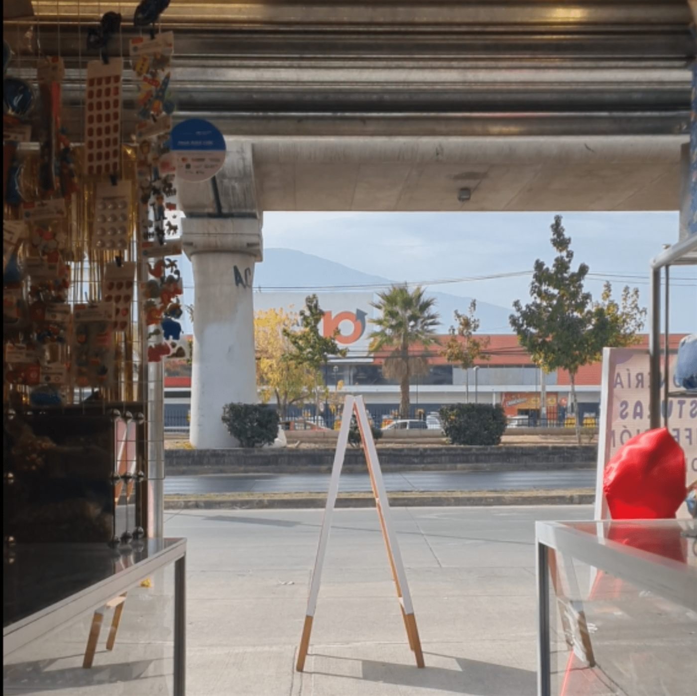 Vista desde el local hacia Av. Vicuña Mackenna y la línea del Metro